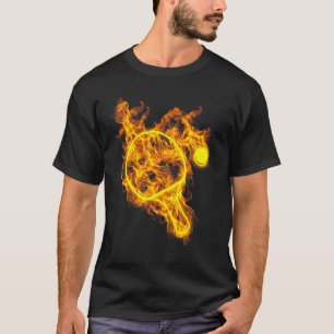 Camiseta Pino De Alça De Tênis Da Mesa De Incêndio E Ping D