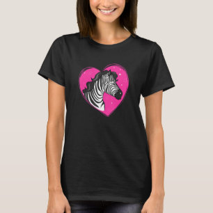 Camiseta Pino de Coração de Zebra Hipster Fuuny legal Zebra