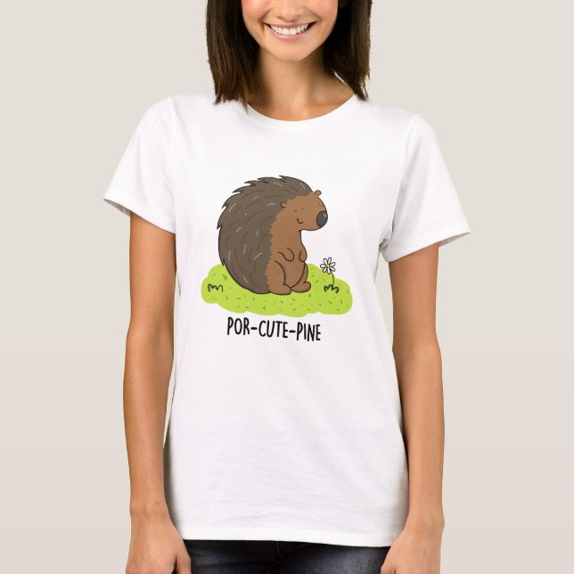 Camiseta Pino Engraçado Porcupine Porcupine (Frente)