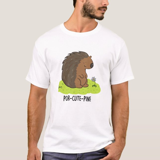 Camiseta Pino Engraçado Porcupine Porcupine (Frente)