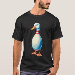 Camiseta Pino Pato Piada Jogador de Boliche Engraçado Strik