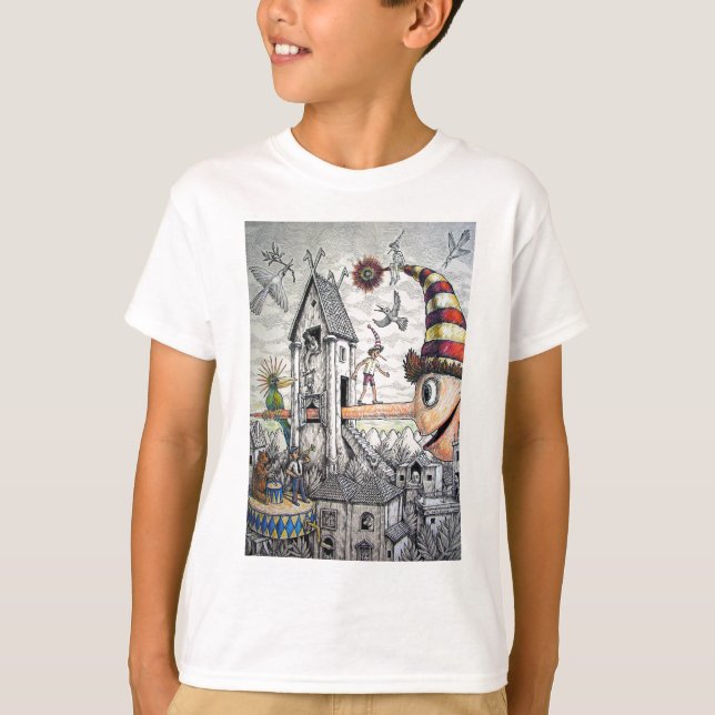 Camiseta Pinocchio engraçado (Frente)