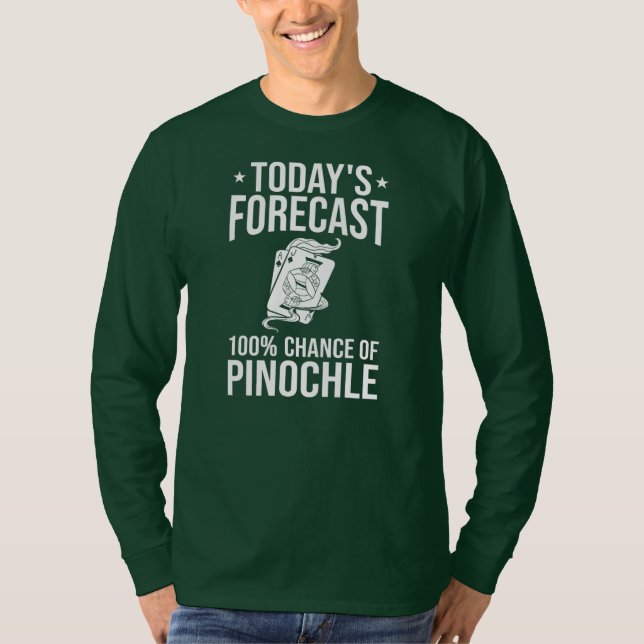 Camiseta Pinochle Game Rules Cartões de Duplo Decodificação (Frente)