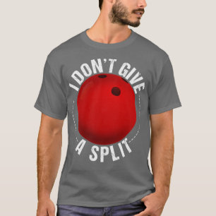 Camiseta Pinos de boliche dão jogador de Boliche dividido T