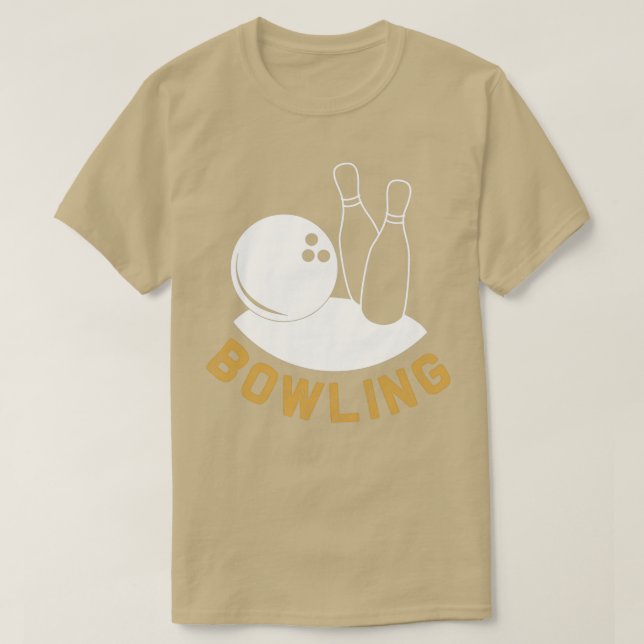 Camiseta PINOS de presentes para esfregões de boliche (Frente do Design)