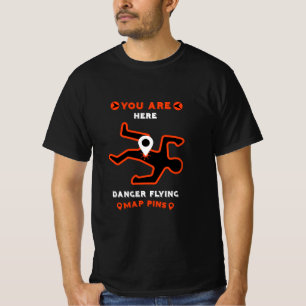 Camiseta Pinos do Mapa de Voo de Perigo