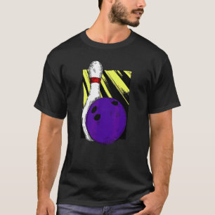 Camiseta Pinos do pino da bola de boliche - Dividir a unida