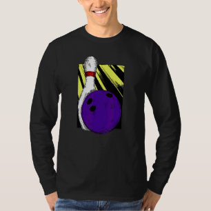 Camiseta Pinos do pino da bola de boliche - Dividir a unida