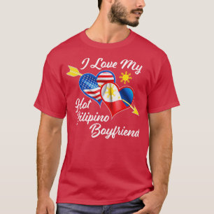 Camiseta Pinoy Pride Eu Amo Meu namorado Filipino Quente