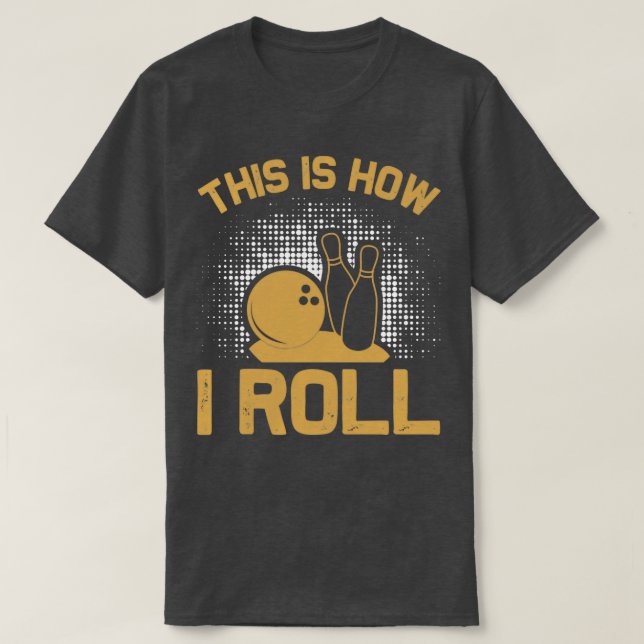 Camiseta PINS de presentes de boliche 3 (Frente do Design)