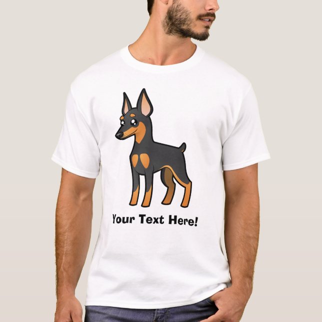 Camiseta Pinscher diminuto dos desenhos animados/Manchester (Frente)