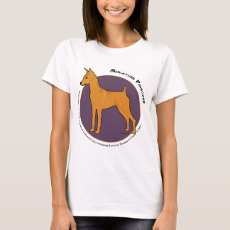 Camiseta Pinscher diminuto, vermelho do veado