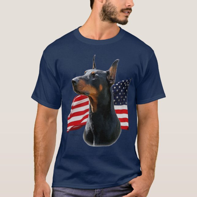 Camiseta Pinscher do Doberman e belga Malinois com (Frente)