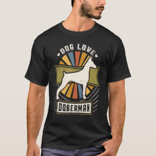 Camiseta Pinscher Dobermann Clássico Vintage Retrô Cachorro
