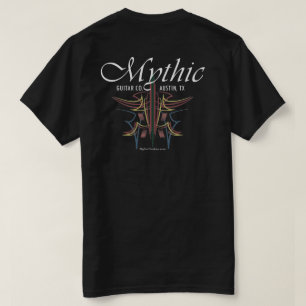 Camiseta pinstripe de coloração de guitarra mítica