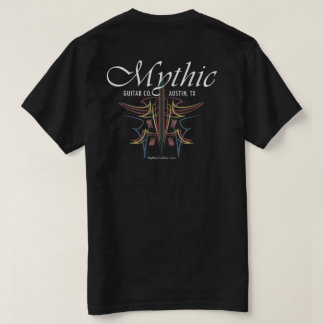 Camiseta pinstripe de coloração de guitarra mítica