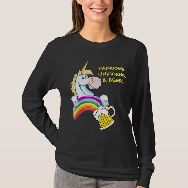 Camiseta Pinta do ouro na extremidade do arco-íris (mais o (Frente)