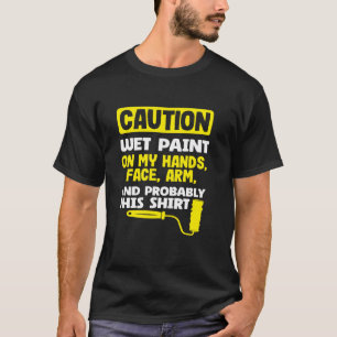 Camiseta Pinta Molhada De Pincel Nas Mãos