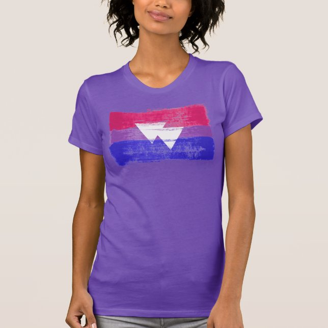 Camiseta Pintada Orgulho Bi (Frente)