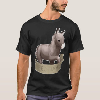 Camiseta Pintado Cartoon Baby Foal Donkey