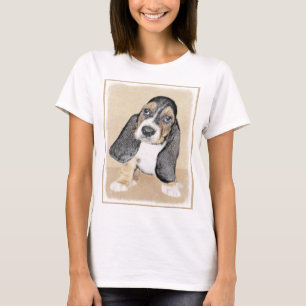 Camiseta Pintado de Cachorro Basset - Arte Cachorro Origina