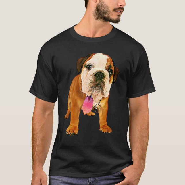 Camiseta Pintado de óleo Touro Cachorro Cachorro (Frente)
