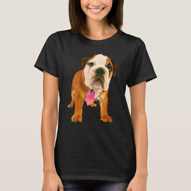Camiseta Pintado de óleo Touro Cachorro Cachorro (Frente)