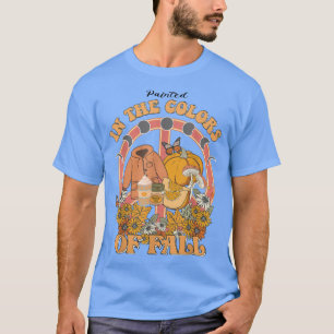 Camiseta Pintado Nas Cores Da Pumpkin Do Fall Autumn