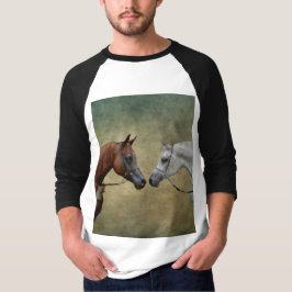 Camiseta Pintagem de dois cavalos.