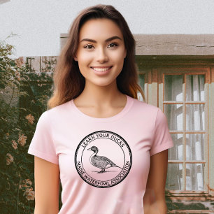 Camiseta Pintail Duck Waterfowy Nature Bird Organização das