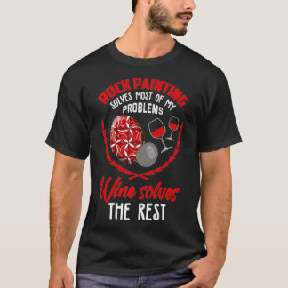 Camiseta Pintando Rochas Engraçadas Vinho Sobre Rocha Pinta