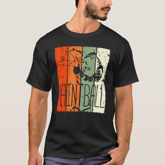 Camiseta Pintball Player Paintballer Vintage Airsoft (Frente)