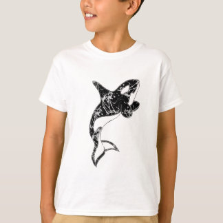 Camiseta Pinte a arte da orca do Splatter