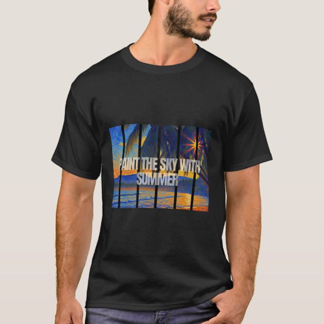 Camiseta Pinte o Céu com Impressionista de Verão (Frente)