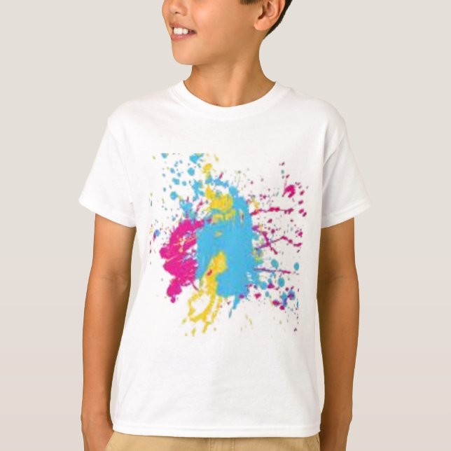 Camiseta pinte o splatter (Frente)