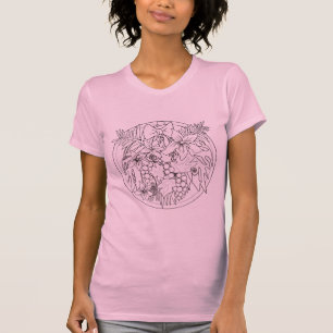Camiseta Pinte você mesmo um padrão tropical