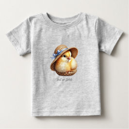 Camiseta Pintinho Azul Fita Bebê