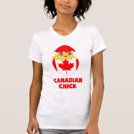 Camiseta Pintinho canadense, uma menina de Canadá