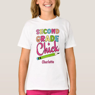 Camiseta Pintinho Colorido De Segundo Grau De Volta À Escol