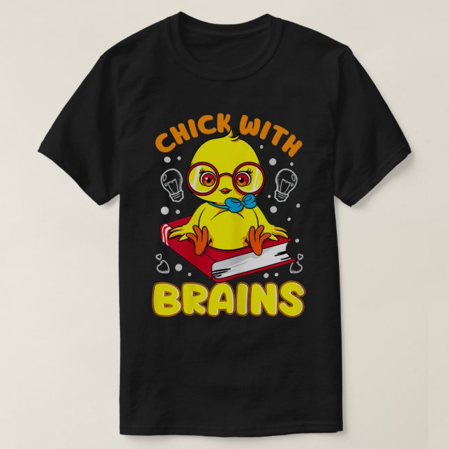 Camiseta Pintinho Com Inteligência Inteligente Sarcástico E (Frente do Design)