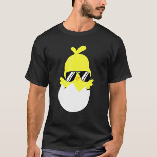 Camiseta Pintinho Com Óculos Solares Fazenda Galinha-Animal