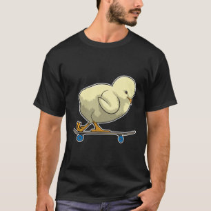 Camiseta Pintinho como Skater com Skate
