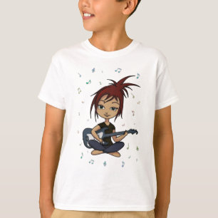 Camiseta Pintinho da guitarra (versão 1, com notas da