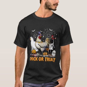 Camiseta Pintinho De Abóbora De Galinha Ou Tratar A Spooky