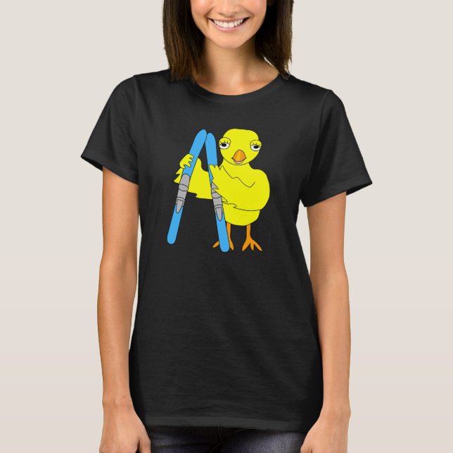 Camiseta Pintinho de Esqui (Frente)