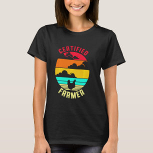 Camiseta Pintinho de galinha retrô de galinha de fazendeiro