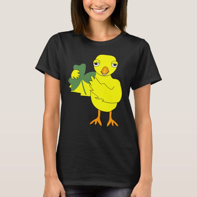 Camiseta Pintinho de Shamrock irlandês (Frente)