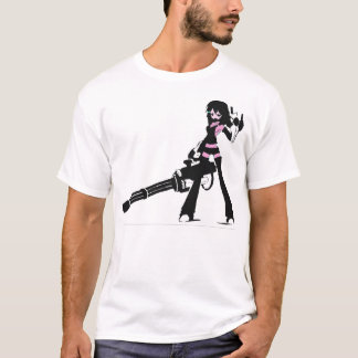 Camiseta pintinho do manga do minigun