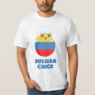Camiseta Pintinho do russo, uma menina de Rússia