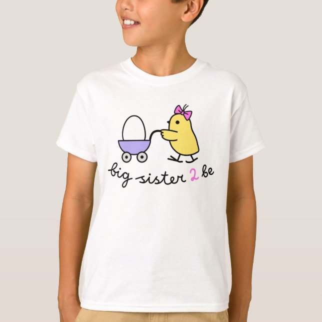 Camiseta Pintinho futuro da irmã mais velha (Frente)